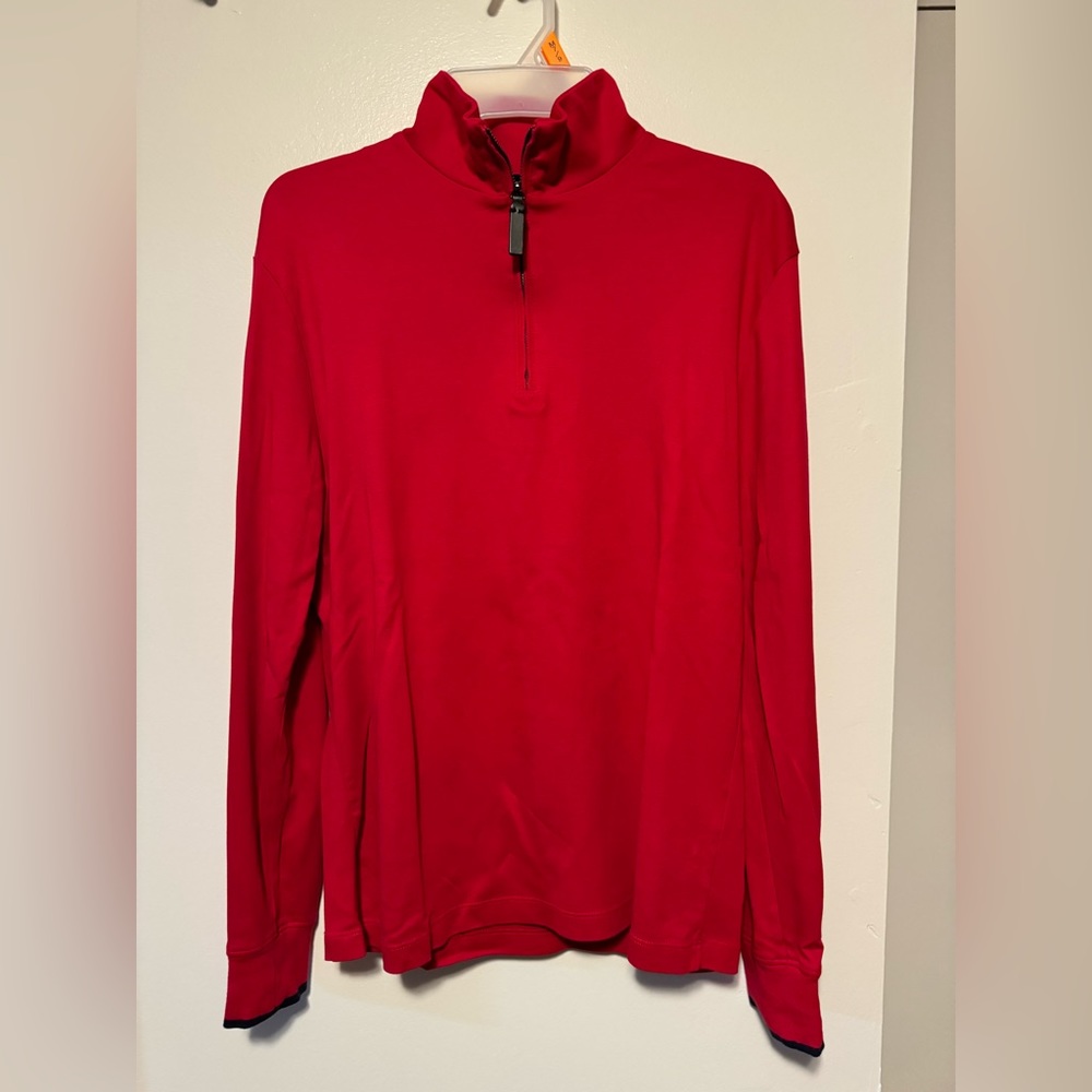 Banana republic luxury touch red quarter zip